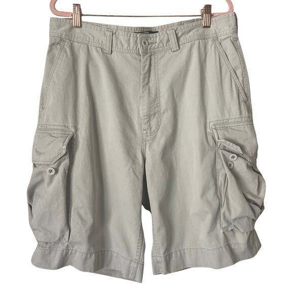 Vintage Polo Ralph Lauren Shorts Mens Size 34 Khaki Cargo Utility Grunge Y2K - Picture 1 of 11